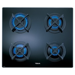 Teka CGC 4G AI AL Placa de Gas Butano 4 Zonas Cristal Negro