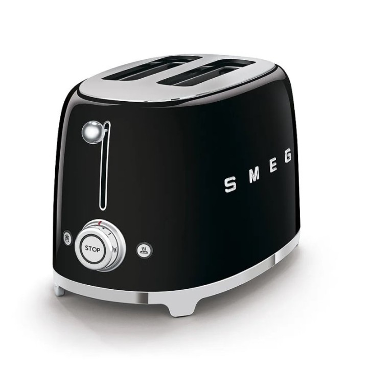 Smeg TSF01BLEU Tostadora 2 Rebanadas 950W Negro Brillante