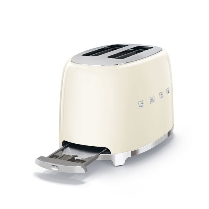 Smeg TSF01CREU Tostadora 2 Rebanadas 950W Crema