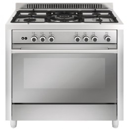 Vitrokitchen MX96IB Cocina de Gas Butano 5 Zonas + Horno Inox