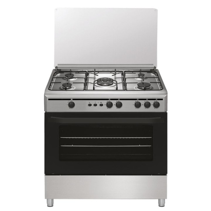 Vitrokitchen CB9060IB Cocina de Gas Butano 5 Fuegos + Horno Inox