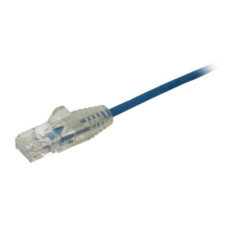 Startech N6PAT250CMBLS Cable de Red Cat6 Delgado RJ-45 sin Enganches 2.5m Azul