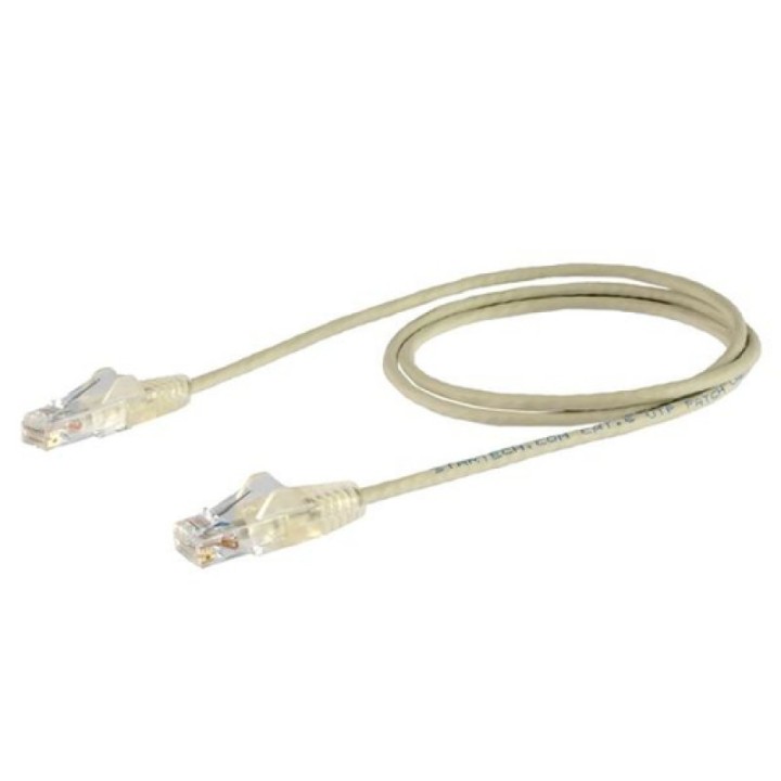 Startech N6PAT250CMGRS Cable de Red Cat6 Delgado RJ-45 sin Enganches 2.5m Gris