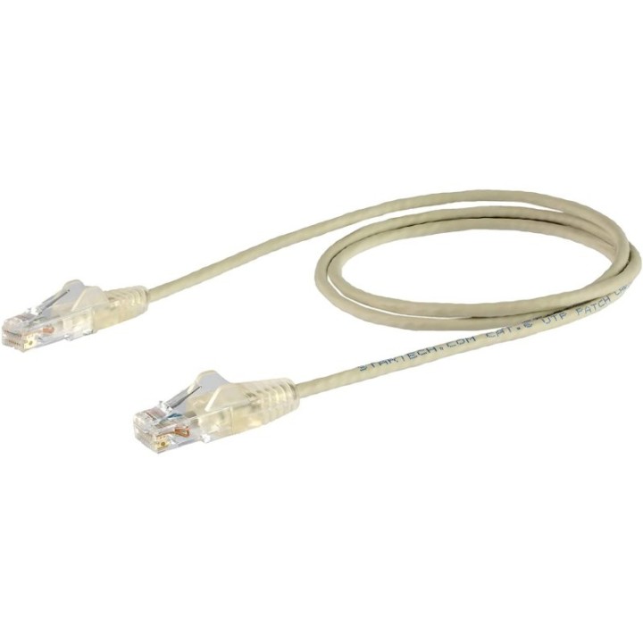 Startech N6PAT200CMGRS Cable de Red Cat6 Delgado RJ-45 sin Enganches 2m Gris