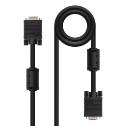 Nanocable Cable SVGA con Ferrita HPDB15 Macho/Macho 6m Negro
