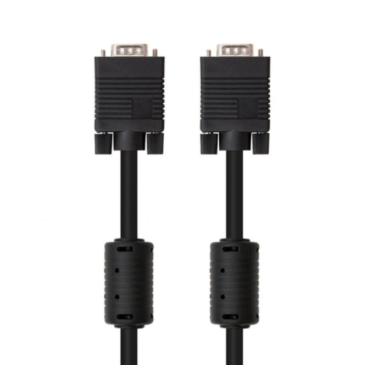 Nanocable Cable SVGA con Ferrita HPDB15 Macho/Macho 6m Negro