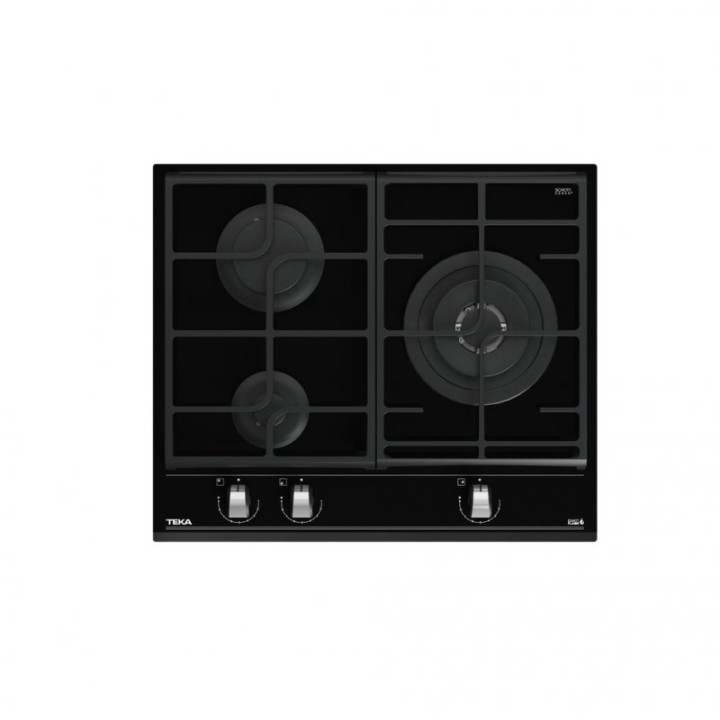 Teka GZC 63310 Placa de Gas Natural 3 Zonas 60cm Negra