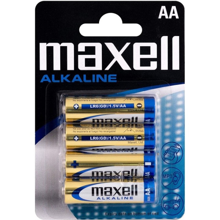 Maxell Alkaline 4 Pilas LR6-AA