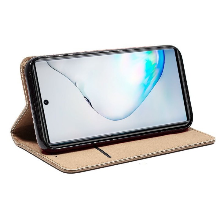 Cool Funda Flip Cover Liso Beige para Samsung Galaxy Note 10 Plus