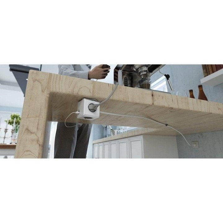 PowerCube Extended USB 4 Tomas + 2 USB 3m Gris