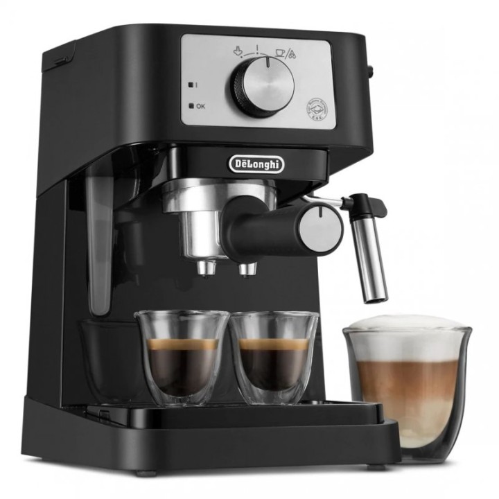 DeLonghi Stilosa EC260.BK Cafetera Espresso Semi-Automática 15 Bares Negra/Inox