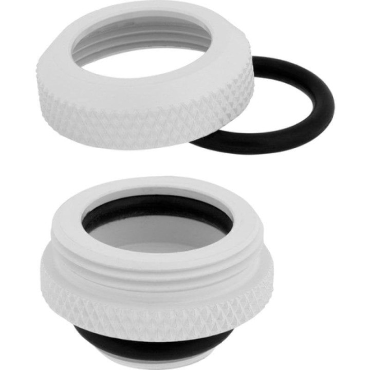 Corsair Conector 14 mm Hydro X Series XF Rígido Pack 4 Unidades Blanco