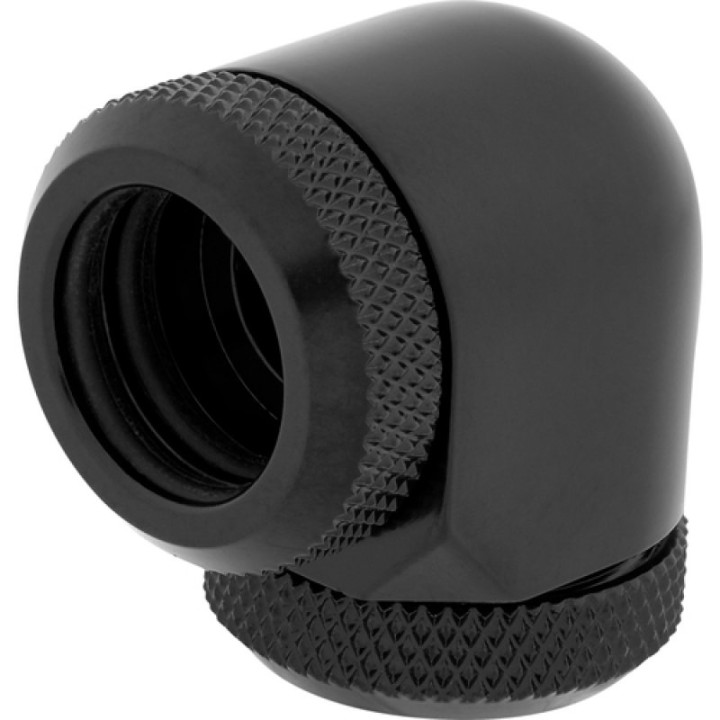 Corsair Racro 14 mm de 90° Hydro X Series XF Rígido Pack de 2 Unidades Negro