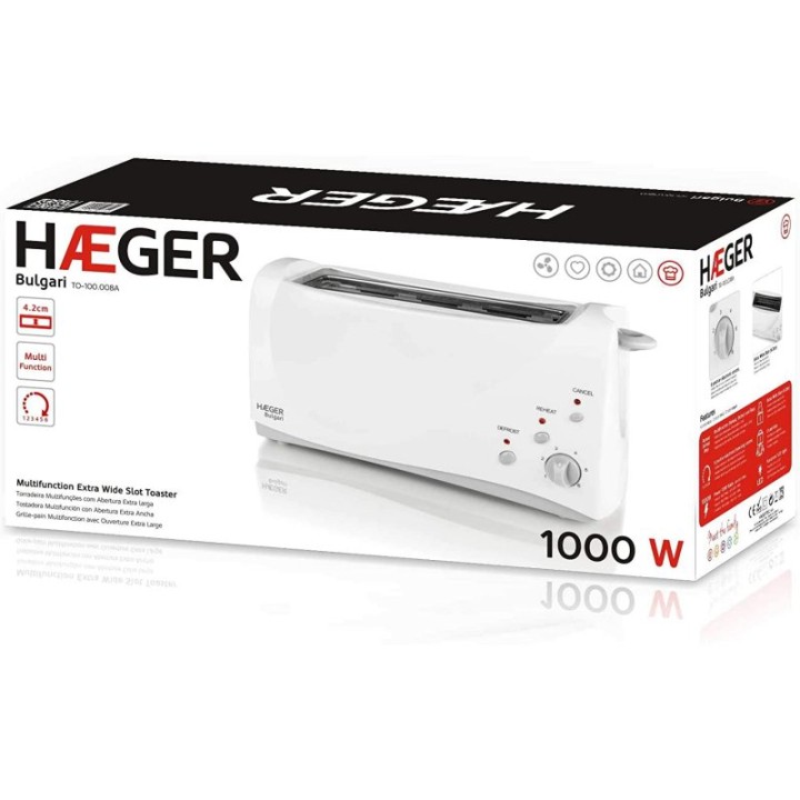 Haeger Bulgari Tostadora Ranura Larga 1000W