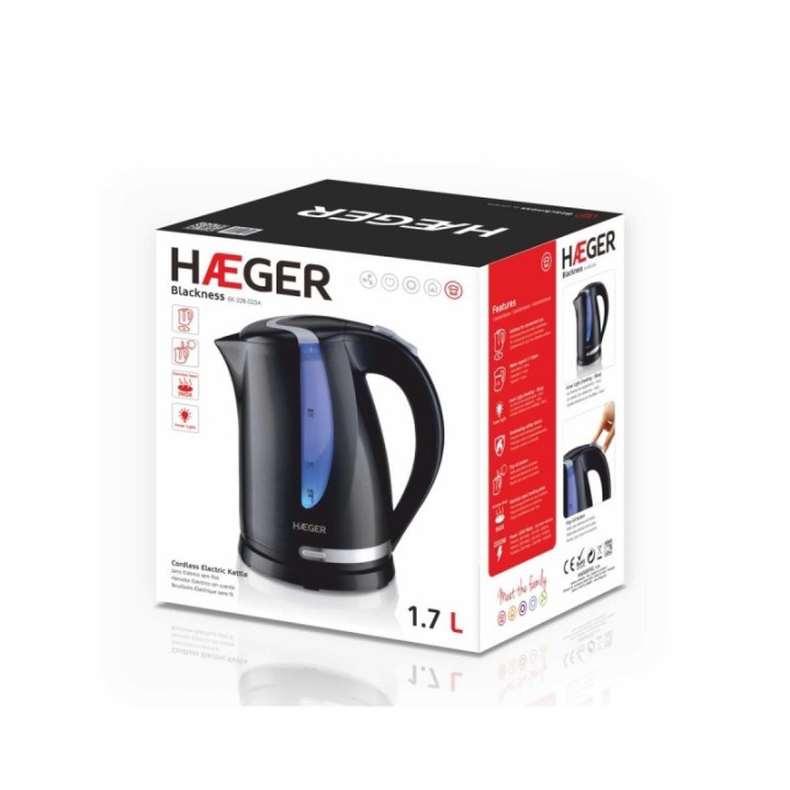 Haeger Blackness Hervidor de Agua 1.7L 2200W