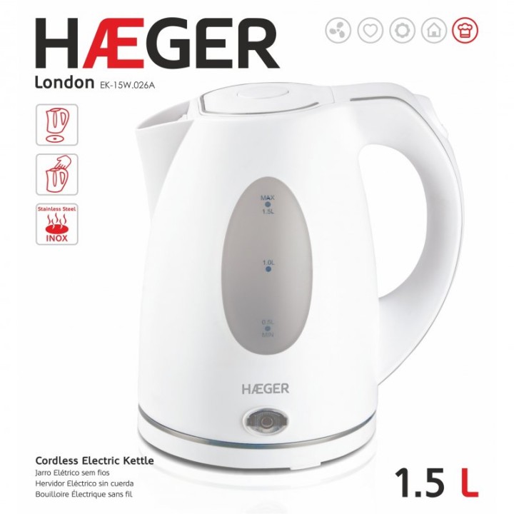 Haeger London Hervidor de Agua 1.5L 2200W