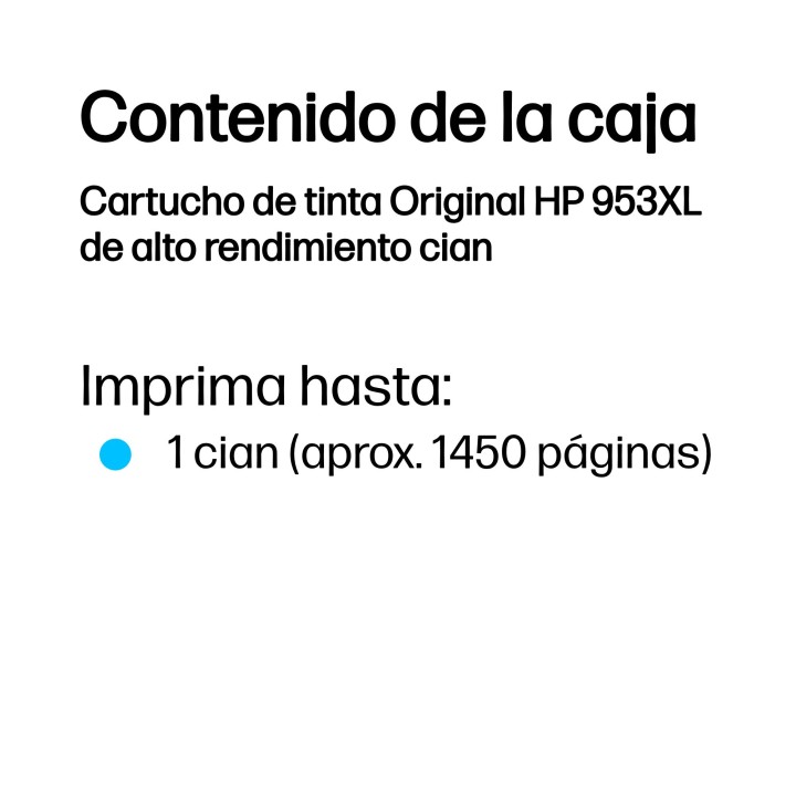 Tinta HP 953XL Cian 18ml 1450 páginas (F6U16AE)