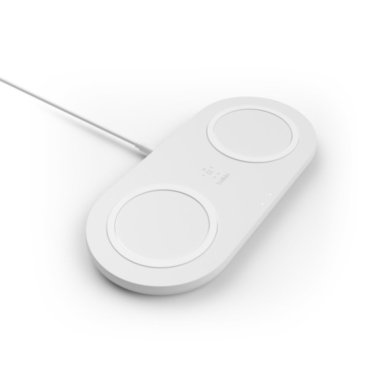 Belkin Boostcharge Base de Carga Dual Inalámbrica Blanca