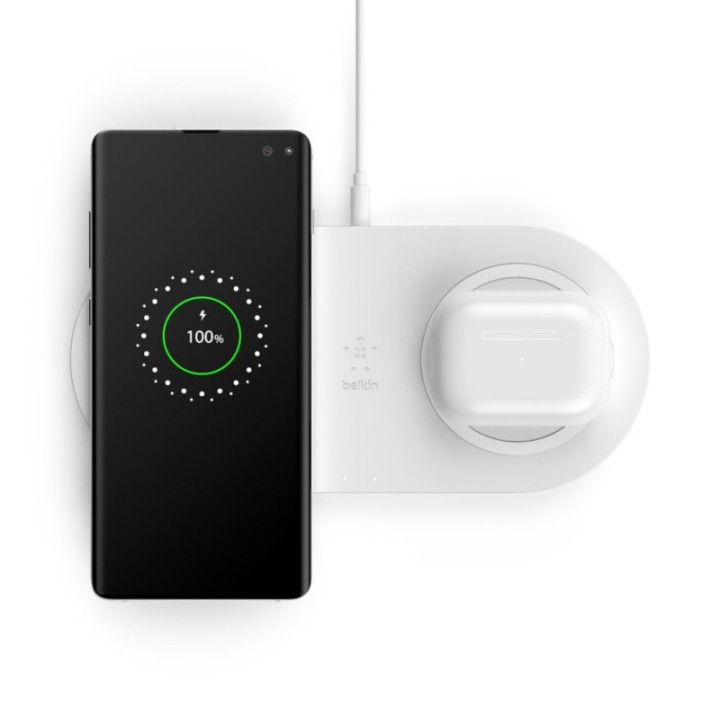 Belkin Boostcharge Base de Carga Dual Inalámbrica Blanca