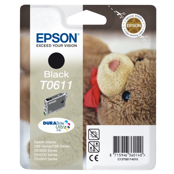 Tinta Epson T0611 Negro 8ml (C13T06114010)