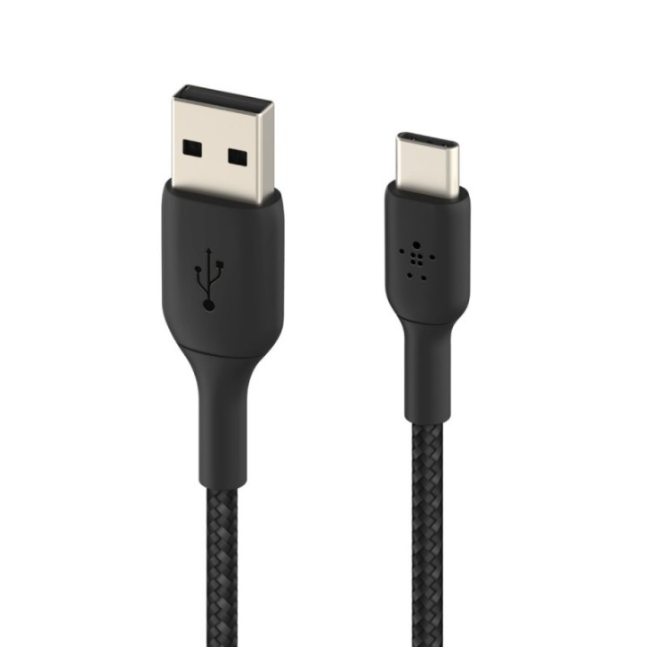 Belkin Boost Charge Cable Trenzado USB-C a USB-A 15 cm Negro