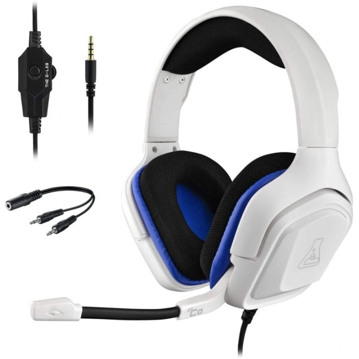 The G-Lab Korp Cobalt Auriculares Gaming Multiplataforma Blanco