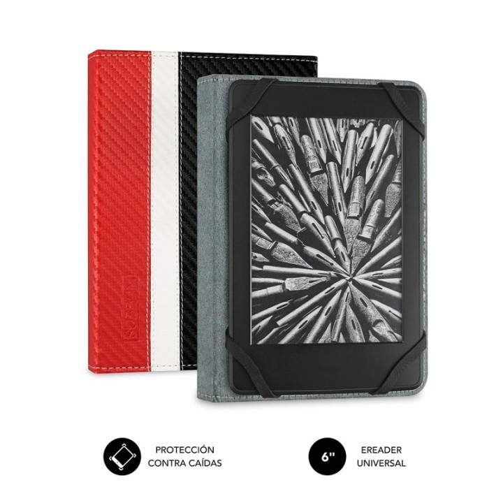Subblim Clever Funda para Ebook 6" Roja