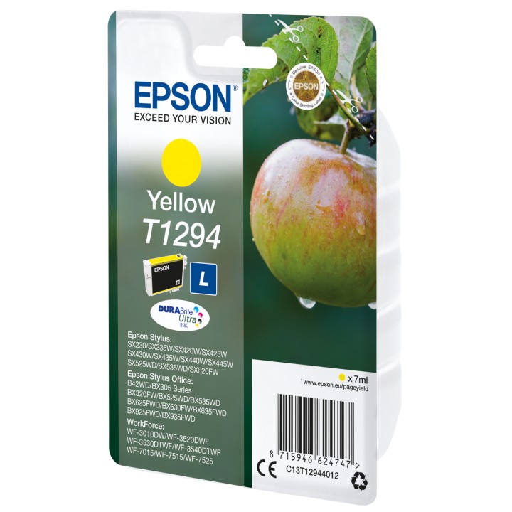 Tinta Epson T1294 Amarillo 7ml 616 pág (C13T12944012)