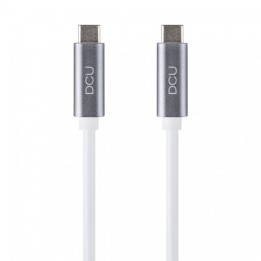 DCU Tecnologic Cable USB-C a USB-C Macho/Macho 1m Blanco