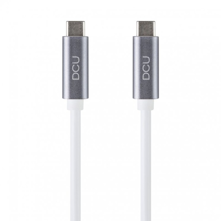 DCU Tecnologic Cable USB-C a USB-C Macho/Macho 1m Blanco