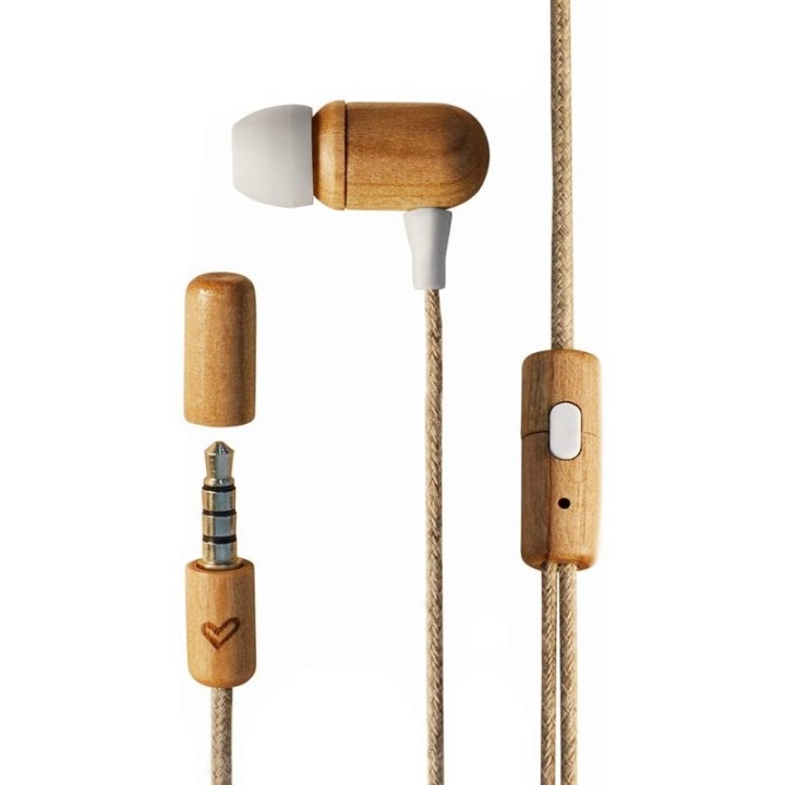 Energy Sistem Earphones Eco Auriculares con Micrófono Cherry Wood