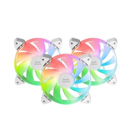 Ventilador Mars Gaming ARGB 12x12cm Blanc Kit 3 (MF3AW)