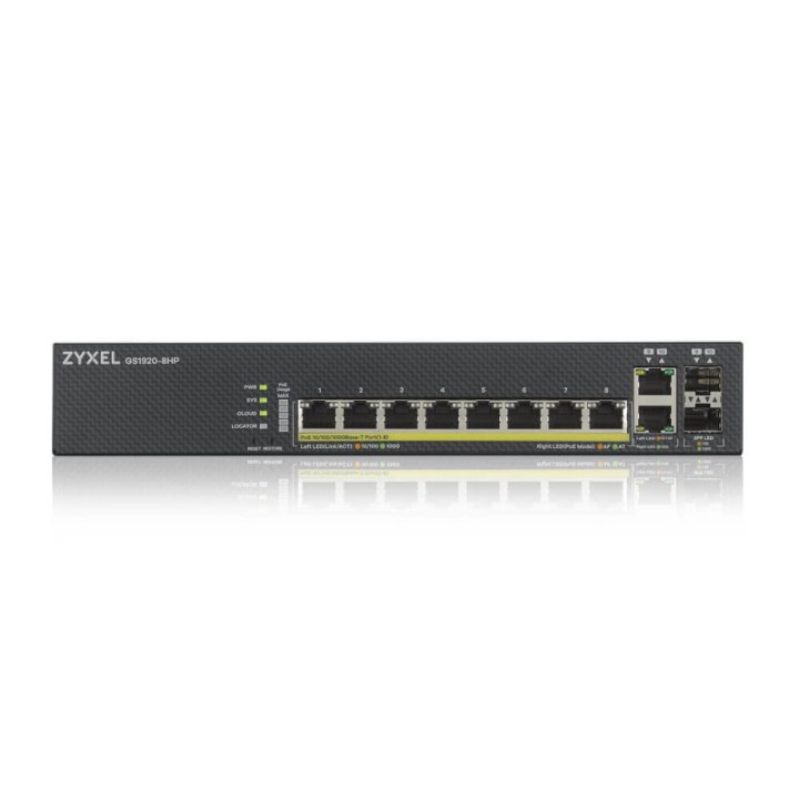 Zyxel GS1920-8HP v2 Switch Gestionado 8 Puertos Gigabit Ethernet PoE