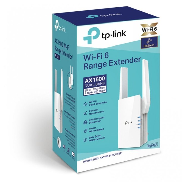 TP-Link RE505X Repetidor/Amplificador WiFi 6 AX1500 Doble Banda