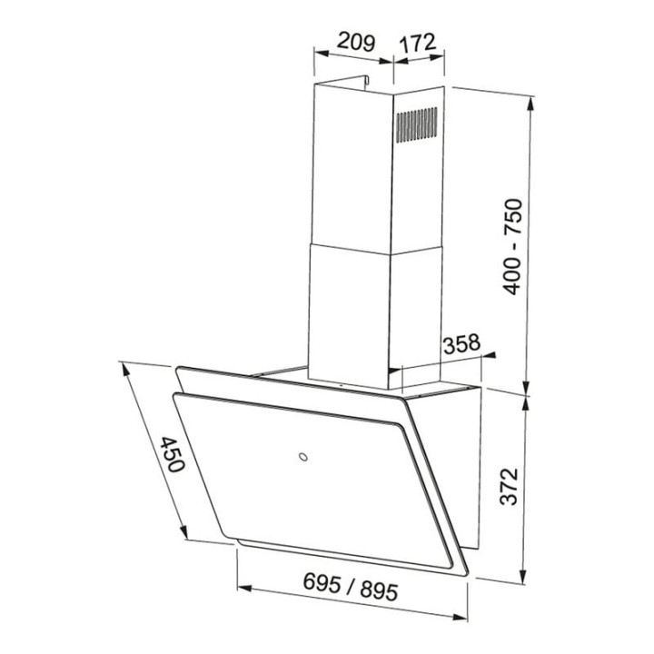 Mepamsa Luna Plus Campana Decorativa 90cm A Cristal Blanco