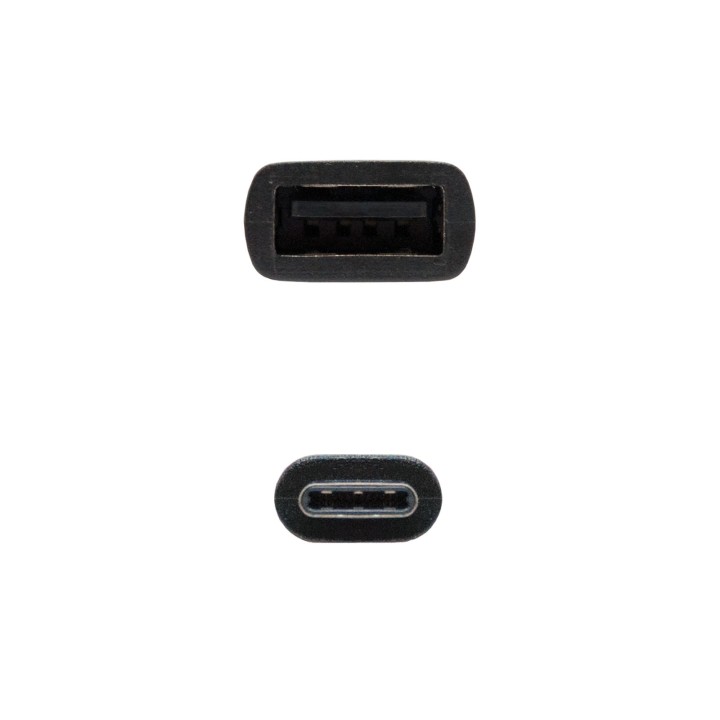 Nanocable USB-A/H a USB-C/M 15cm Negro (10.01.2400)
