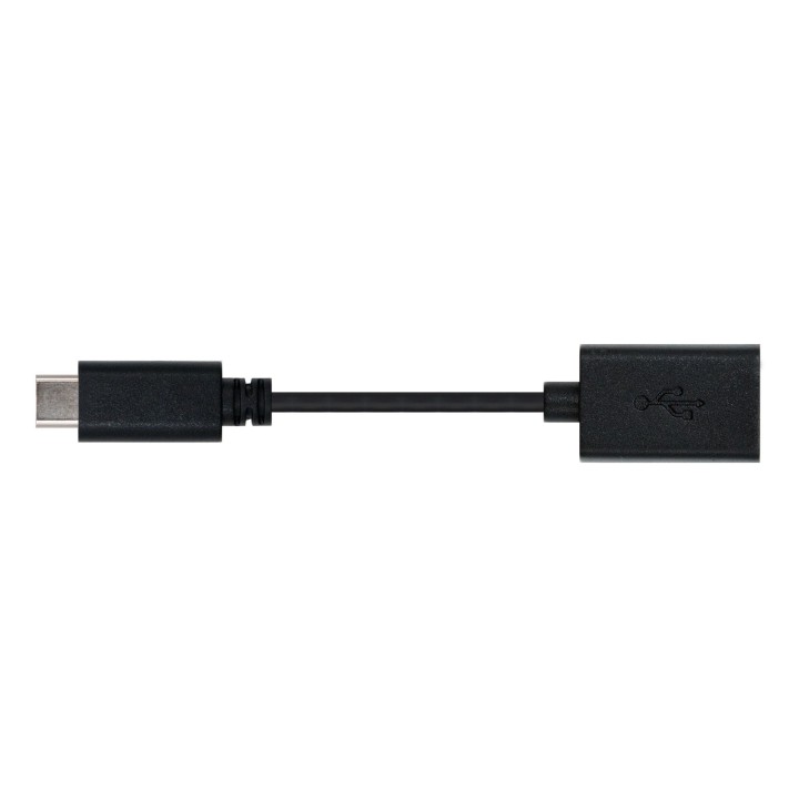 Nanocable USB-A/H a USB-C/M 15cm Negro (10.01.2400)