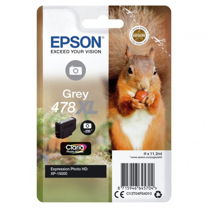 Epson 478XL Cartucho Gris para Epson Expression Photo