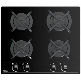 Teka GBC 64000 Placa de Gas Natural 4 Zonas Cristal Negro