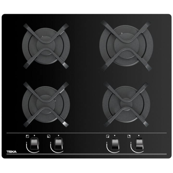 Teka GBC 64000 Placa de Gas Natural 4 Zonas Cristal Negro