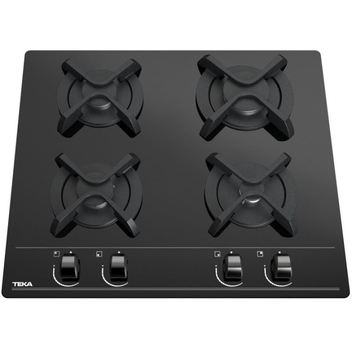 Teka GBC 64000 Placa de Gas Natural 4 Zonas Cristal Negro