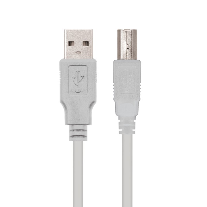 Nanocable USB-A/M a USB-B/M 3m Beige (10.01.0104)