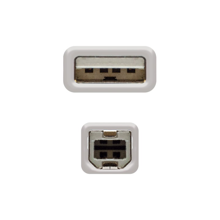 Nanocable USB-A/M a USB-B/M 3m Beige (10.01.0104)