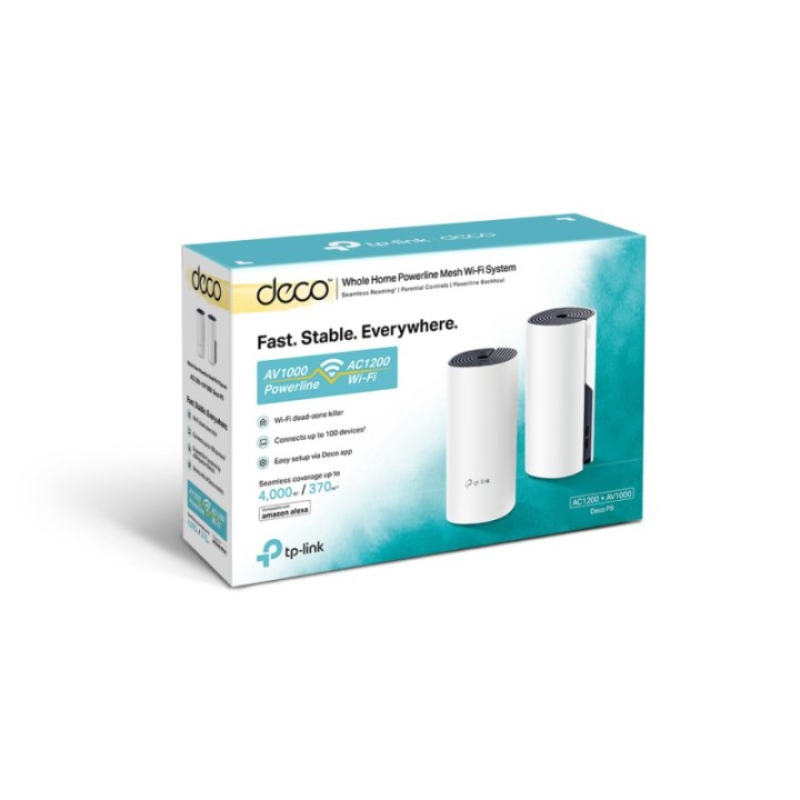 TP-Link Deco P9 Pack de 2 Sistema Wi-Fi Híbrido Mesh AC1200+AV1000