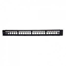 WP Panel de Parcheo Blanco Modular para 24 Módulos de Keystone UTP 1U