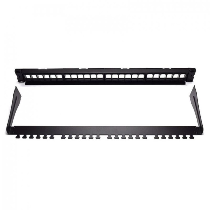 WP Panel de Parcheo Blanco Modular para 24 Módulos de Keystone UTP 1U