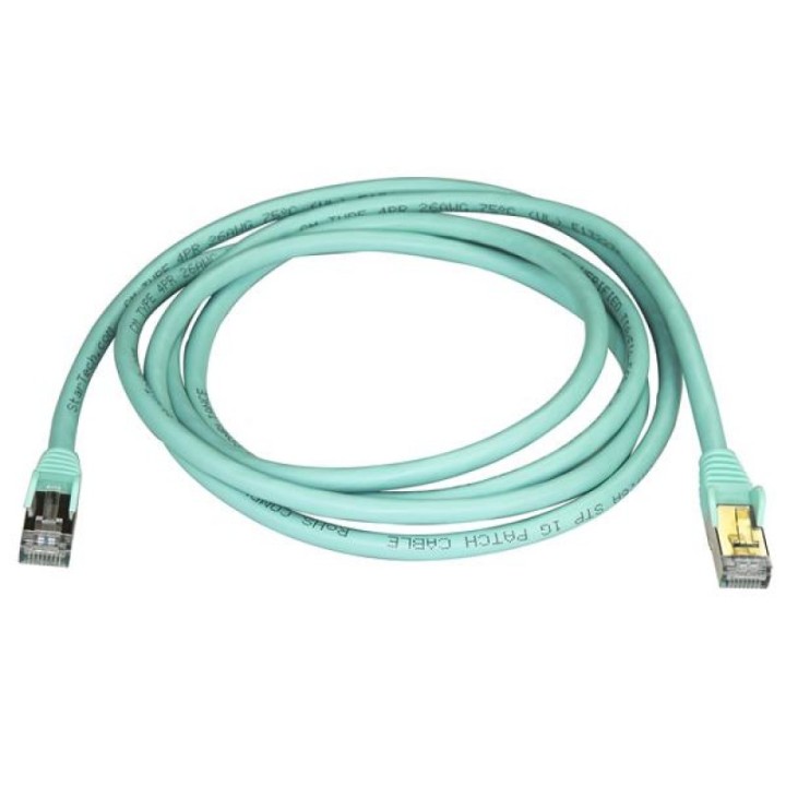 StarTech Cable de Red STP Snagless Cat 6A 2m Aguamarina