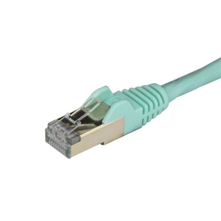 StarTech Cable de Red STP Snagless Cat 6A 0.5m Aguamarina