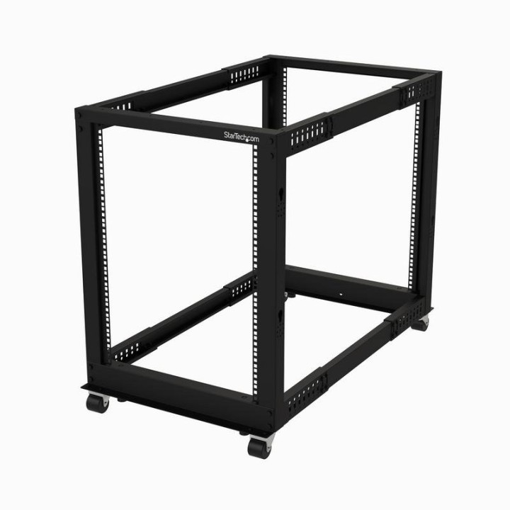StarTech Soporte Marco Abierto 15U 4x Columnas Ajustable de 22 a 40" Negro