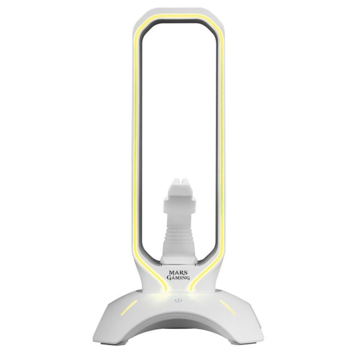 Mars Gaming MHHPRO Soporte Auriculares + Bungee para Ratón + HUB 2x USB 3.0 Blanco